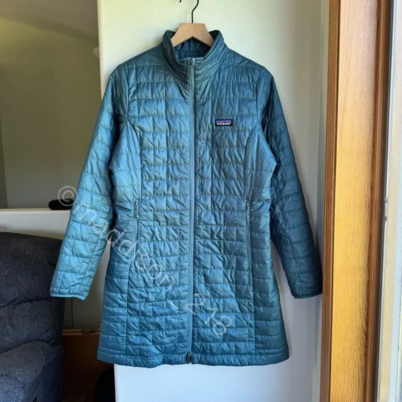 Patagonia Nano Puff Parka Medium Abalone Blue Teal size Medium women’s - Picture 2 of 12